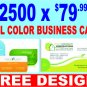 2500 Full Color Business Cards
