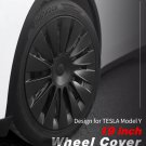 4Pcs Set Wheel Cover Hubcap 19 Inches 2024 for Tesla Model Y Matte Black 2021-24