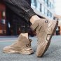 Men's Mid-Top Sports Shoes &acirc;�� Lace-Up Hiking Sneakers with Thick Sole for Outdoor & Mountaineering