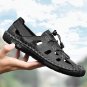 Men&acirc;��s Genuine Leather Sandals &acirc;�� Breathable, Non-Slip, Lightweight Summer Casual Shoes