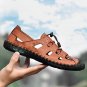 Men&acirc;��s Genuine Leather Sandals &acirc;�� Breathable, Non-Slip, Lightweight Summer Casual Shoes