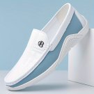 Plus Size Men’s Slip-On Loafers – Color Block, Non-Slip, Durable Walking Shoes, Daily Footwear