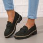 Women&acirc;��s Platform Loafers &acirc;�� Horsebit Decor, Round Toe, Slip-On Retro Solid Color Shoes