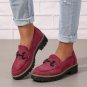 Women&acirc;��s Platform Loafers &acirc;�� Horsebit Decor, Round Toe, Slip-On Retro Solid Color Shoes