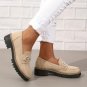 Women&acirc;��s Platform Loafers &acirc;�� Horsebit Decor, Round Toe, Slip-On Retro Solid Color Shoes