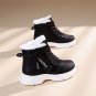 Women&acirc;��s Winter Snow Boots, Mid-Calf, Lace-Up, Faux Fur Trim, Non-Slip TPU Sole, Adjustable Straps