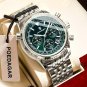 POEDAGAR Unisex Men & Women Stainless Steel Chronograph Watch &acirc;�� Green Dial, Quartz, 3ATM
