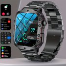 Rugged Men's Smartwatch – Wireless Calling, AI Voice, 1.96" TFT, 100+ Sports Modes, USB Charge