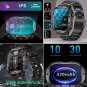 Rugged Men's Smartwatch &acirc;�� Wireless Calling, AI Voice, 1.96" TFT, 100+ Sports Modes, USB Charge