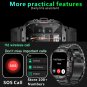 Rugged Men's Smartwatch &acirc;�� Wireless Calling, AI Voice, 1.96" TFT, 100+ Sports Modes, USB Charge