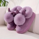 2025 Rabbit-Ear Winter Slippers – Warm Plush Indoor/Outdoor Shoes for Men & Women