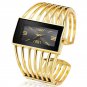 Women&acirc;��s Luxury Gold Quartz Watch &acirc;�� Rectangular Digital Display & Shock-Resistant Alloy Bracelet