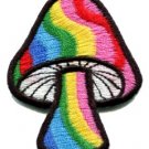 Mushroom retro 70's hippie love peace weed applique iron-on patch S-54
