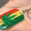 Ganja marijuana leaf flag of Judah keyring keychain new