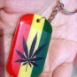 Ganja marijuana leaf flag of Judah keyring keychain new