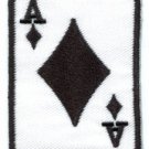 Ace of Diamonds poker playing card biker embroidered applique iron-on patch S-9