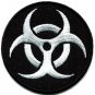 Biohazard symbol sign danger poison toxic warning applique iron-on patch S-241