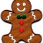 Gingerbread Man cookie kids fun sweets buscuit applique iron-on patch S-239