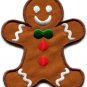 Gingerbread Man cookie kids fun sweets buscuit applique iron-on patch S-239