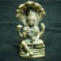 Hindu Narai Vishnu indian yoga trance brass figurine statue new 1.25" X 2.13"