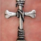 Wholesale lot 12 bone cross goth occult horror new pewter pendants