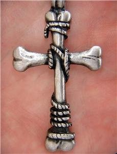 Wholesale lot 12 bone cross goth occult horror new pewter pendants