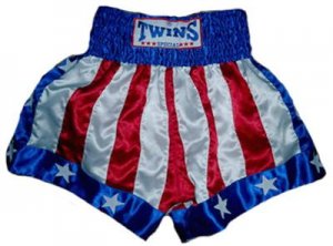 Twins Muay Thai boxing shorts American Flag Large