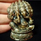 Hindu Ganesh hinduism indian yoga trance brass figurine amulet new 1.5"X2" KN1