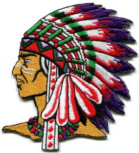 Native American Indian applique BIG XL iron-on patch FREE SHIP, NO LIMIT S-250