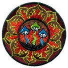 Mushroom boho hippie retro love peace weed lotus applique iron-on patch T-21