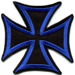 German Iron Cross military medal WW2 valor war biker iron-on applique patch S-87