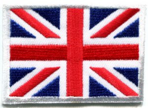 Union Jack flag of Great Britain British UK applique iron-on patch Small S-102
