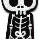 Skull skeleton goth punk emo horror biker applique iron-on patch S-261