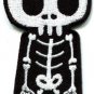 Skull skeleton goth punk emo horror biker applique iron-on patch S-261