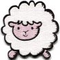 Sheep lamb ewe fun retro applique iron-on patch S-206