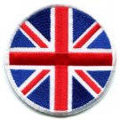 British Union Jack flag embroidered applique iron-on patch S-115