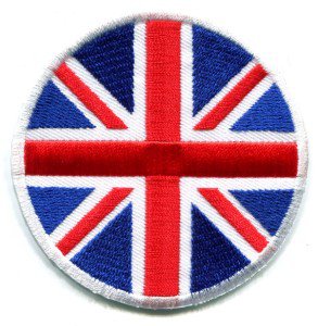 British Union Jack flag embroidered applique iron-on patch S-115