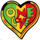 One Love rasta Judah flag reggae retro weed pot applique iron-on patch S-305
