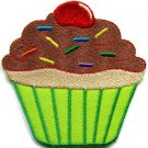 Cupcake retro fairy cake cup sweets desert applique iron-on patch S-204