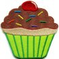 Cupcake retro fairy cake cup sweets desert applique iron-on patch S-204