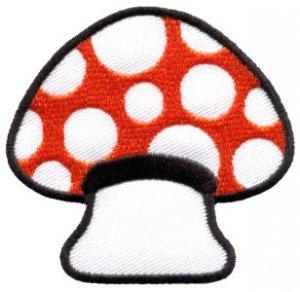 Mushroom boho hippie retro love peace weed trance applique iron-on patch S-63