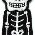 Skull skeleton goth punk emo horror biker applique iron-on patch S-262