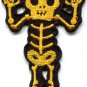 Skull skeleton goth punk emo horror biker sew applique iron-on patch S-484