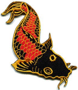 Japanese koi carp fish applique iron-on patch S-287