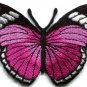 Butterfly pink hippie retro boho embroidered applique iron-on patch S-159