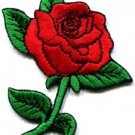 Rose tattoo biker retro boho love red applique iron-on patch  S-194