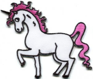 Unicorn fantasy 70s retro applique iron-on patch S-296