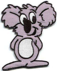 Koala bear wildlife fun applique iron-on patch S-294