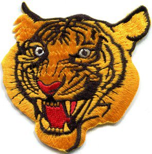 Tiger cat puma jaguar lion cheetah animal wildlife applique iron-on patch S-238