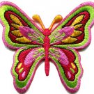 Butterfly hippie 70s weed applique iron-on patch S-178